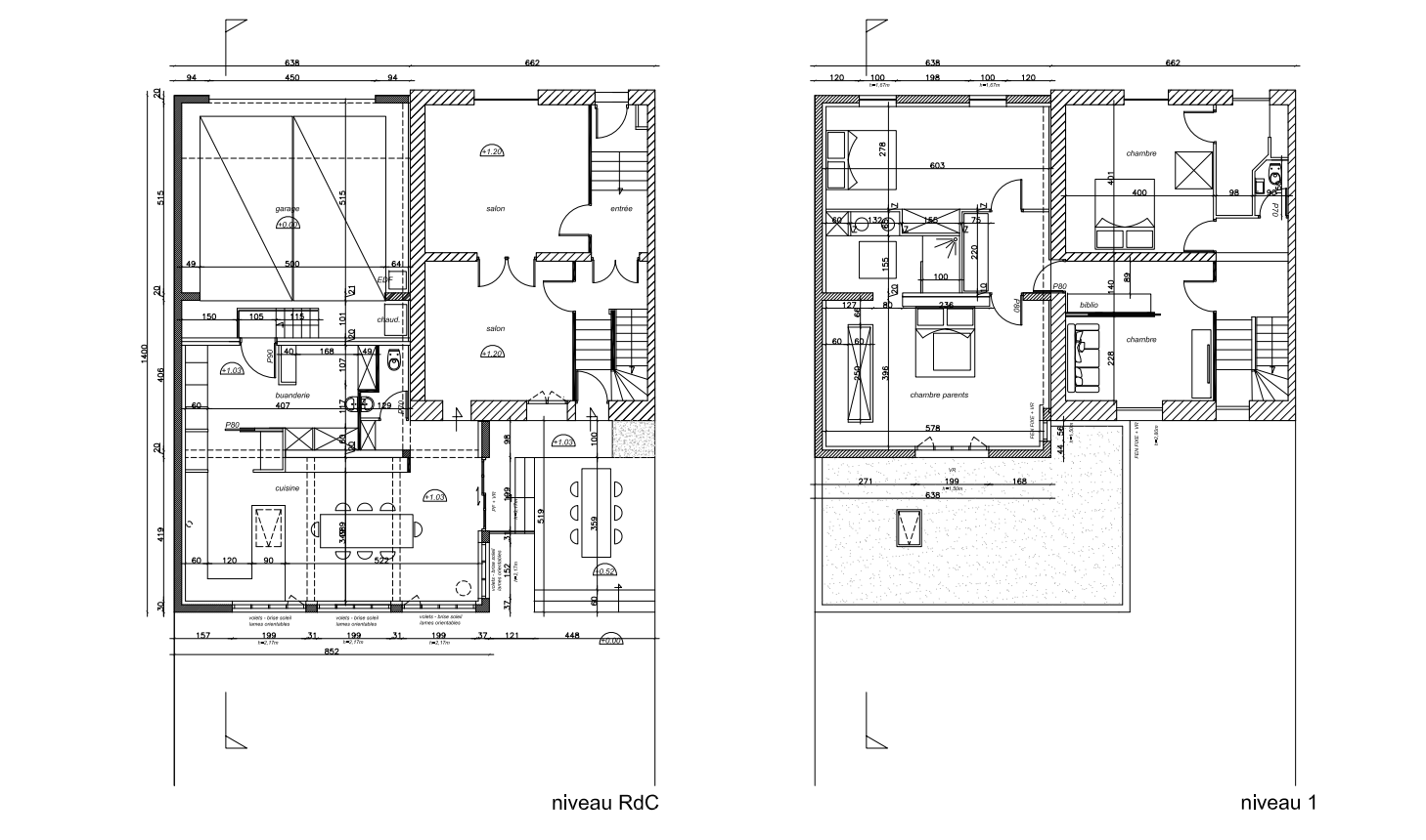 plan, Esquisse extension - Nantes (44)